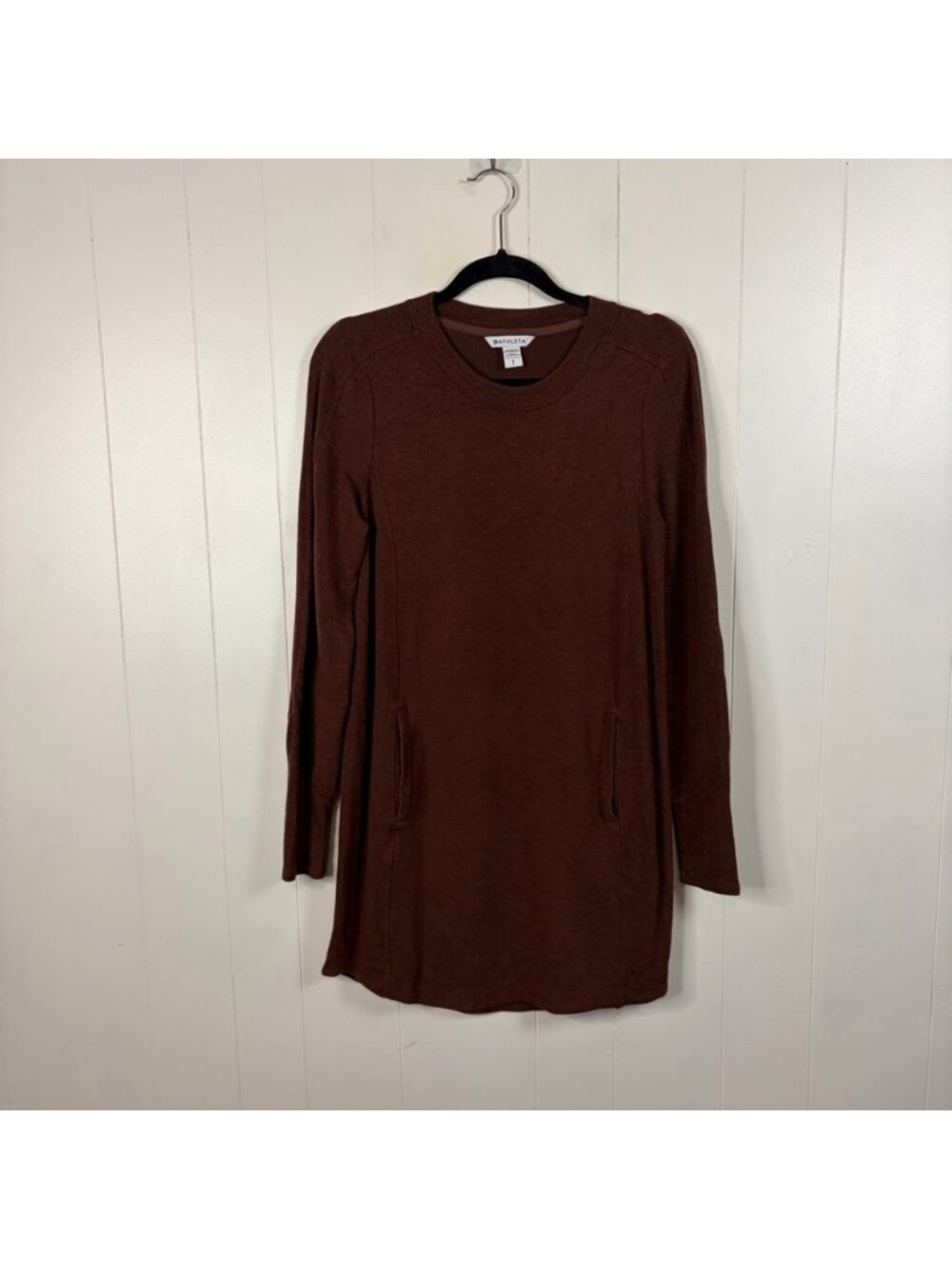 Athleta Balance Long Sleeve Sweater Dress Pockets Soft size Small Loungewear - Picture 2 of 11